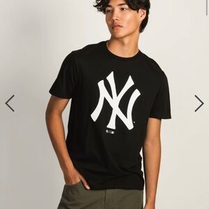 47 Brand Black Tee with White NY Logo